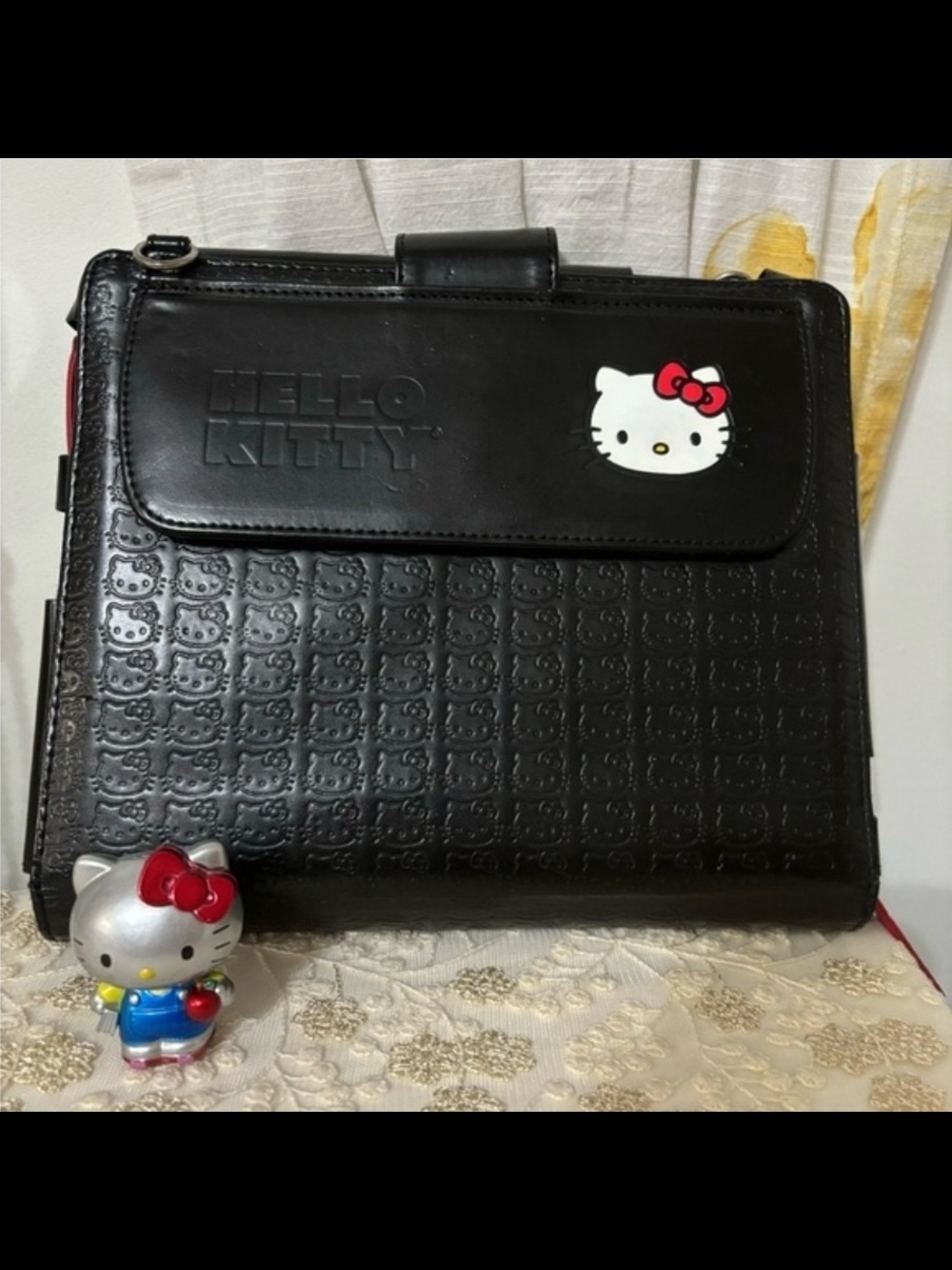 Hello Kitty Black Tablet Case with Red Bow Detail